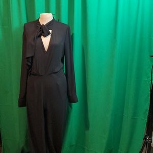 Open back V neck jumpsuit